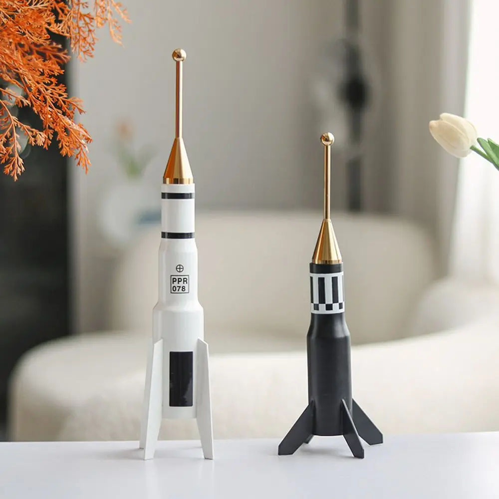 Creative Light Luxury Rocket Aerospace Model Craft Ornament Bookshelf TV Cabinet Resin Spacecraft Sculpture