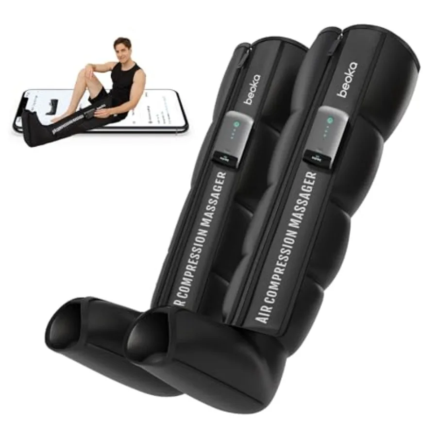 

beoka Leg Massager for Circulation and Pain Relief Leg Recovery System for Fast Recovery Cordless Air Compression Boots with 3