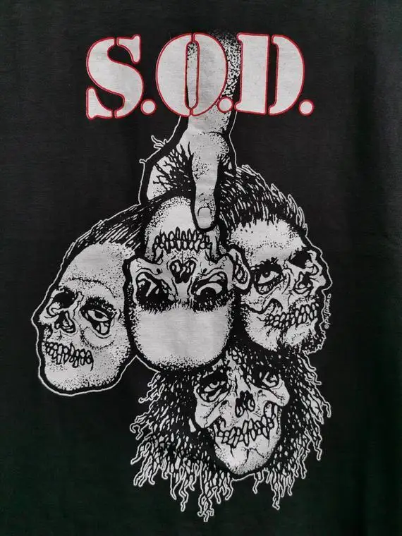New S.O.D Stormtroopers Of Death Pushead Cotton Black Men S-234XL T-Shirt BL071
