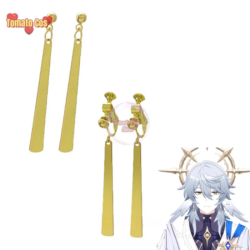 Game Honkai Star Rail Latest Sunday Cosplay Headwear Halo Ear Clip EarringsMr.Sunday Props Halloween Carnival Party Accessories