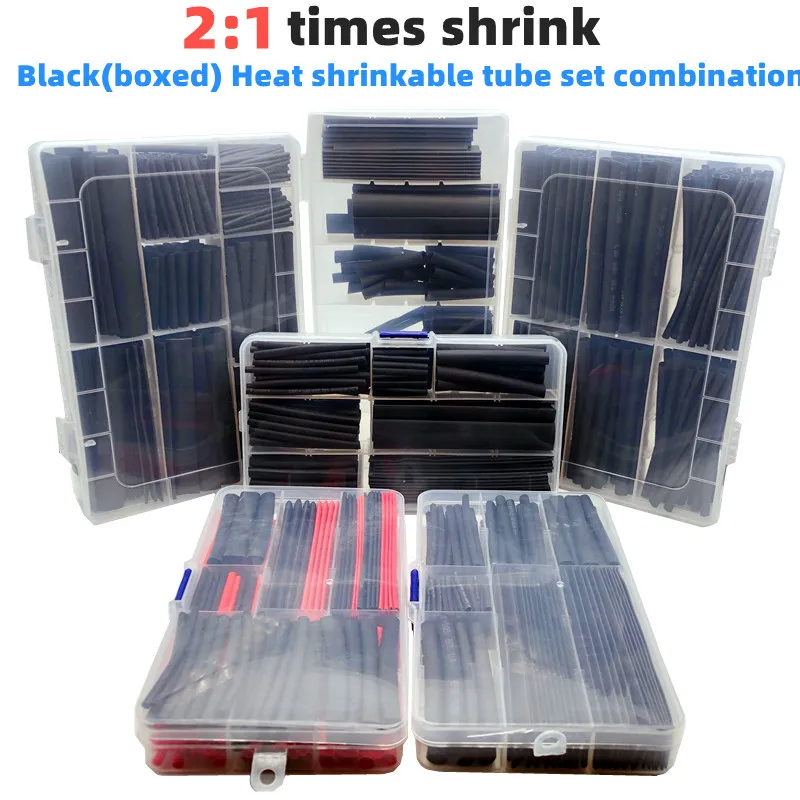 127/150/385/625 PCS,Heat Shrink Tube 2:1 Household Electronics DIY Insulated Data Cable Protective Cover Cable Wire Joint Repair