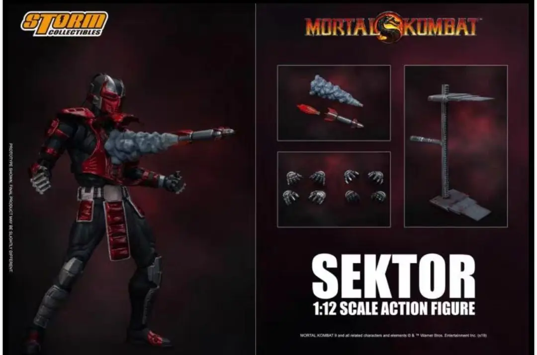 В наличии: Коллекционная фигурка Storm Toys Mortal Kombat Cyrax 1/12, модель для подарка