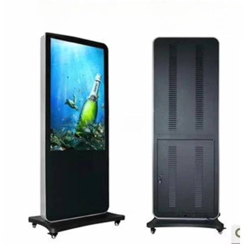 4K Light Emitting Diode 43 inch Floor Stand LCD Digital Advertising Player Signage Kiosk