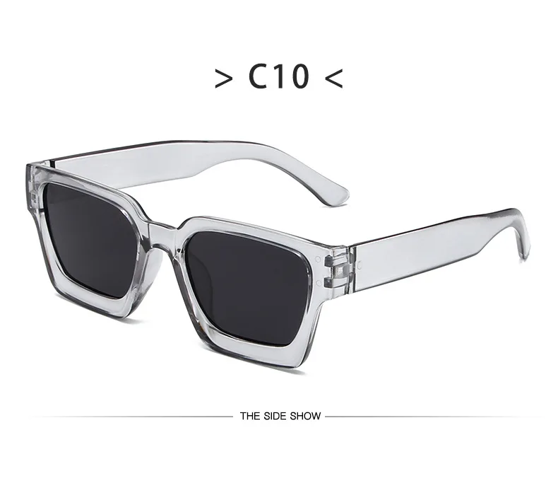 Neue Vintage-Sonnenbrille für Damen und Herren, Quadratischer PC-Rahmen, Marken-Designer Retro-Shades, Modische Sonnenbrille ﻿ für Männer – Detail 20