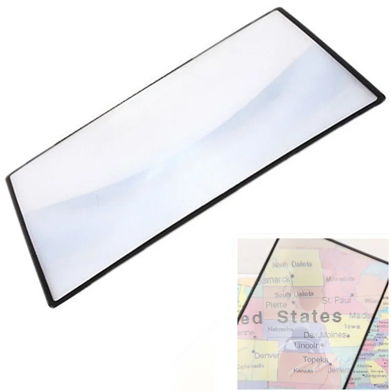 A5 Magnifying Reading Glass Lens Plate PVC Magnifying Glass Plate 180X120 Mm Book Page Bookmark Reading Office Study Supplies
