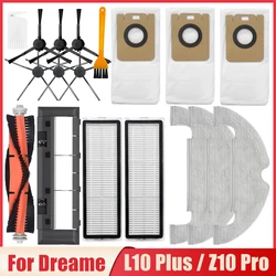 Replacement For Dreame L10 Plus / Z10 Pro Vacuum Cleaner Main / Side Brush Cover Dust Bags Hepa Filter Mop Cloth Accessories