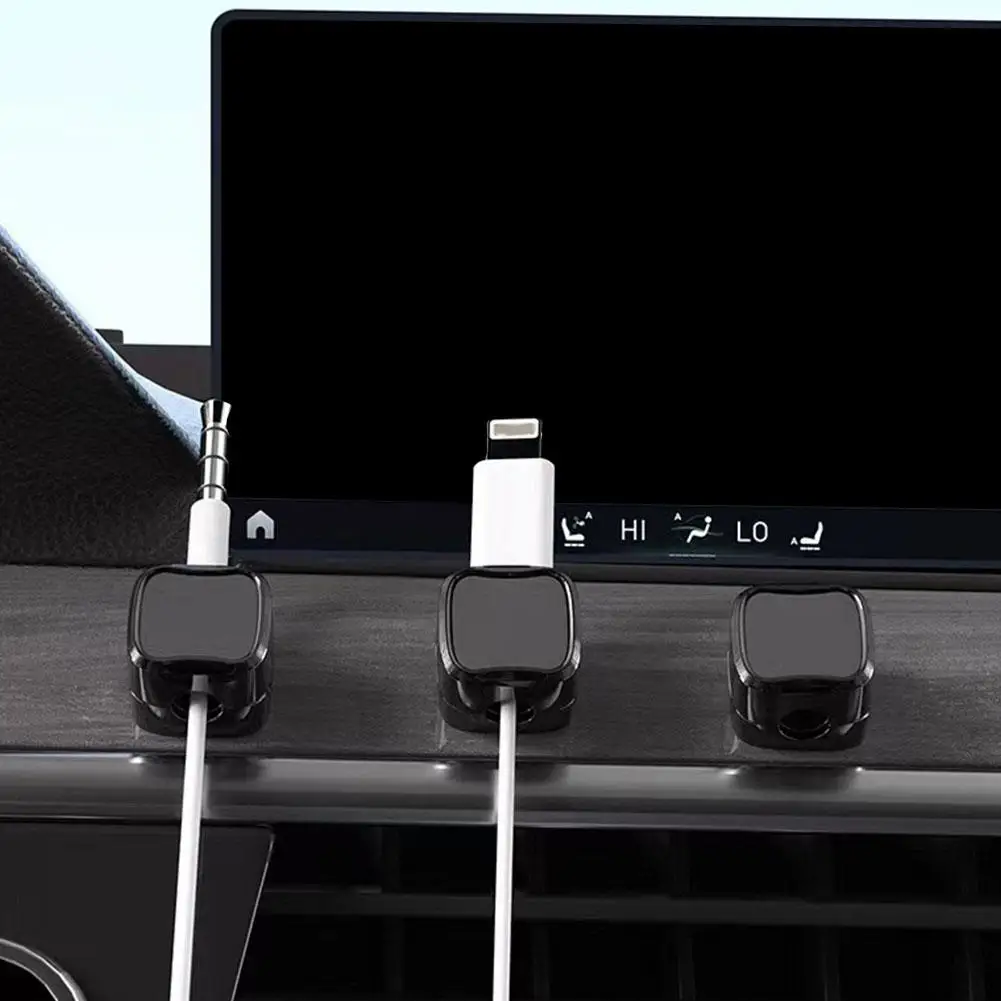 New Universal Square Data Cable Storage Line Adjustable Cord Holder Under Desk Cable Management Wire Keeper Cable Organizer