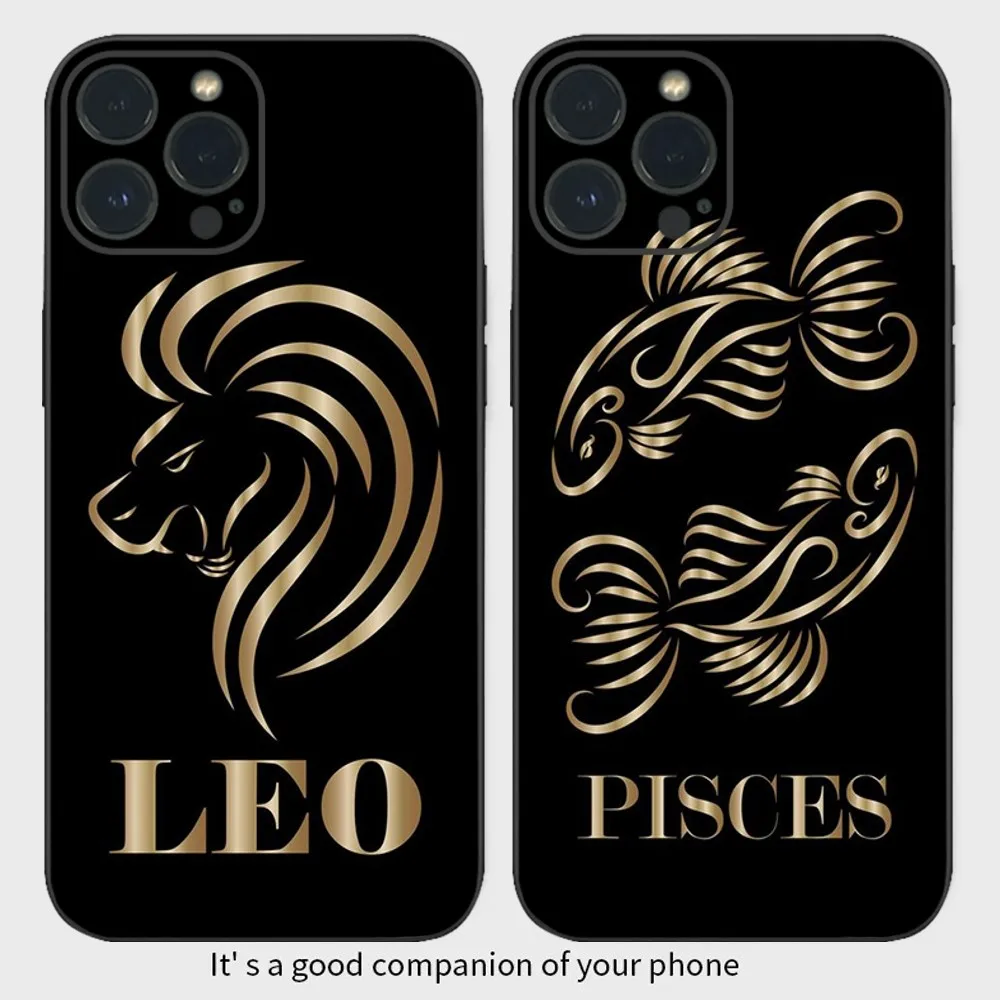 zodiac line Phone Case  For iPhone15 14 13 12 Mini 11 Pro XS Max X XR SE5 6 7 8 Plus Soft Silicone Cover