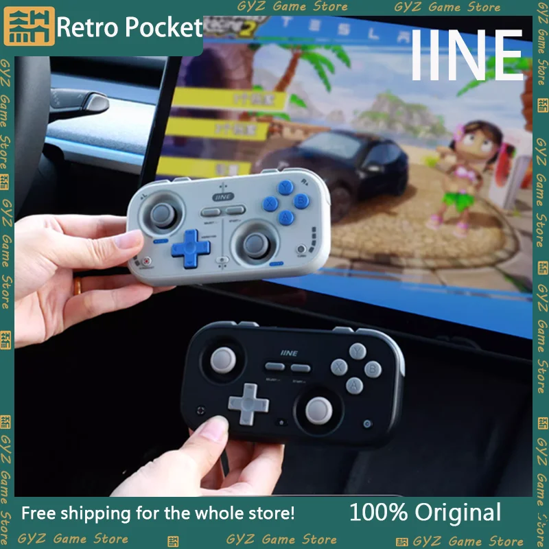 IINE Retro Pocket Gamepad Retro Gaming Controllers Wireless Bluetooth 1000Hz Hall Joystick Portable For Android IOS Phones PC NS