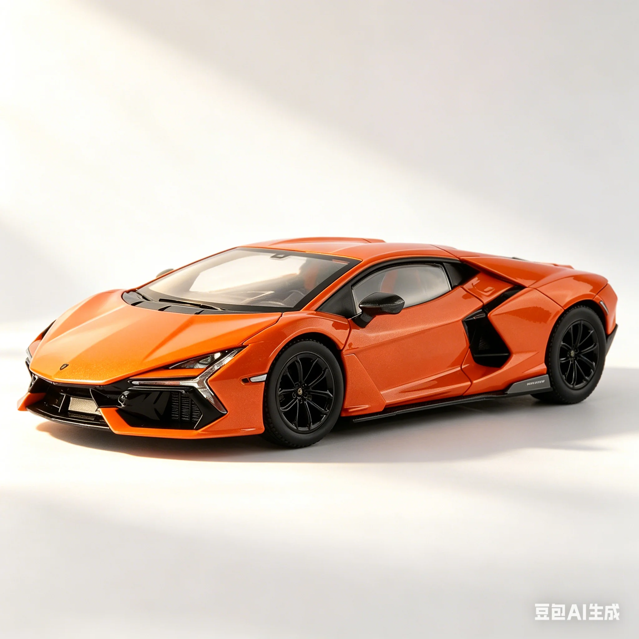 

1:24 Revuelto Model Toy Sports Cars Metal Diecast Doors Opened Sound Light Pull Back Shock Absorption Ornament Supercars