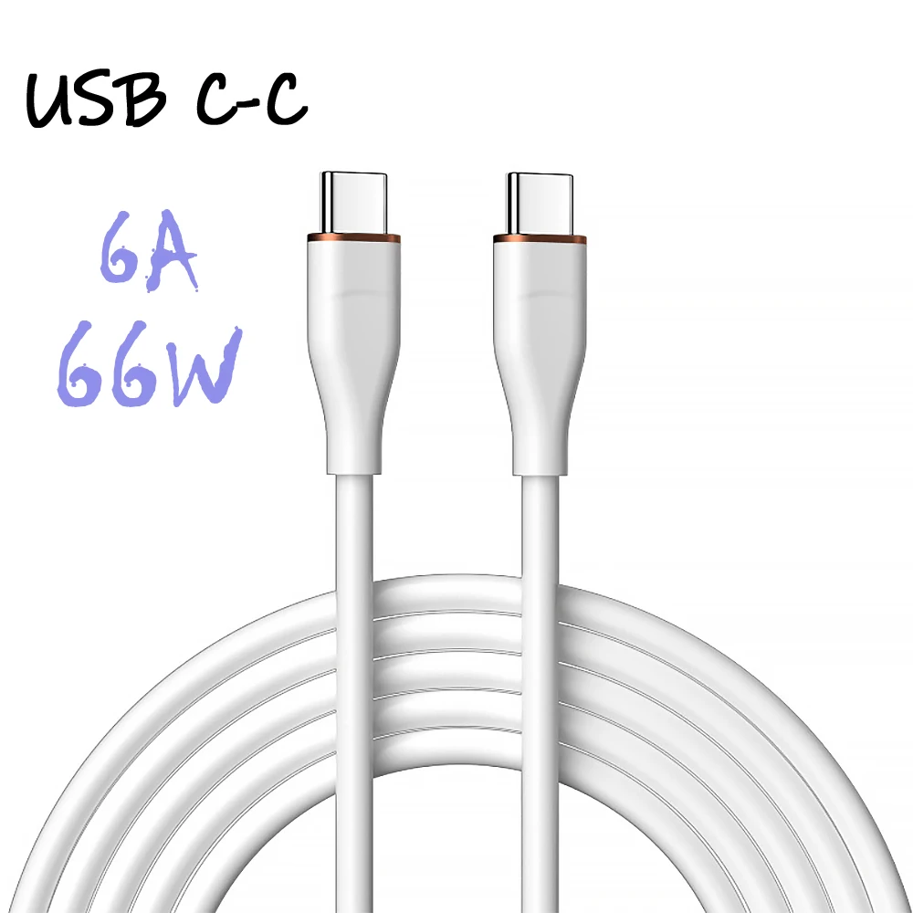 UGOURD Flüssigsilikon USB-Typ C auf C Schnellladekabel 66 W USB auf C PD 60 W 45 W 27 W für Huawei SCP Xiaomi iPhone 15 16 Pro Max