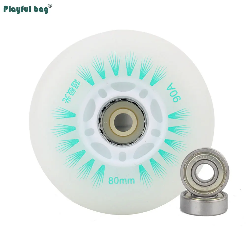 90A Inline Skates Flash Wheels 80-110MM Roller Skate Shoes PU Wheel Accessories Wear-resistant AMB294