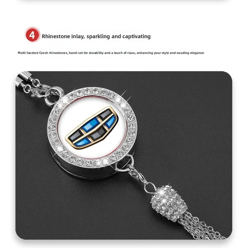 Car Perfume Pendant Air Freshener Hanging DiffuserFob For Geely GeometryC Monjaro Coolray Tugella GX3 Atlas Emgrand EC7 GC6 GC9