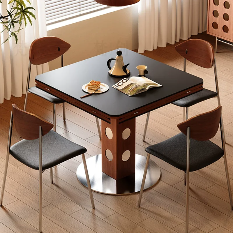 Restaurant Kitchen Dining Table Mobile High Poker Mahjong Modern Luxury Dining Table Living Room Muebles Commercial Furniture