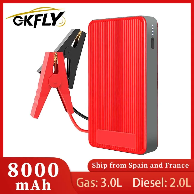 GKFLY 800A 12V Car Jump Starter Power Bank Portable Car Battery Booster ChargerStarting Device Auto Emergency Start-up Lighting