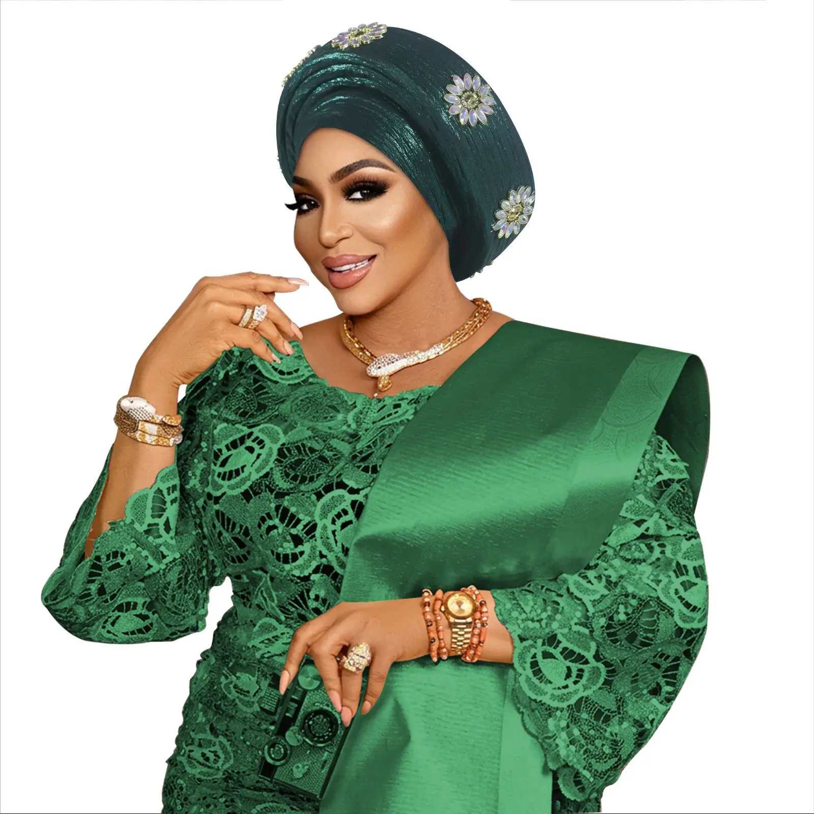 

Nigeria Turbans for Traditional Fashion Turban Women Auto Gele African Headtie Bouquet Already Made Bonnet Head Wraps 2026