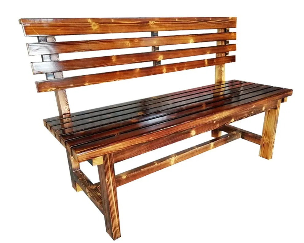 

Solid wood back chair, bench, park chair, outdoor leisure, courtyard, simple, long seat, row