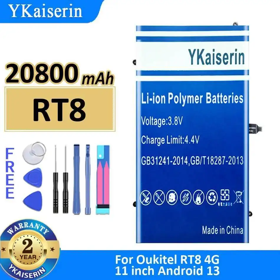 

High Capacity 20800Mah Tablet Battery For Oukitel RT8 4G 11 Inch Android 13