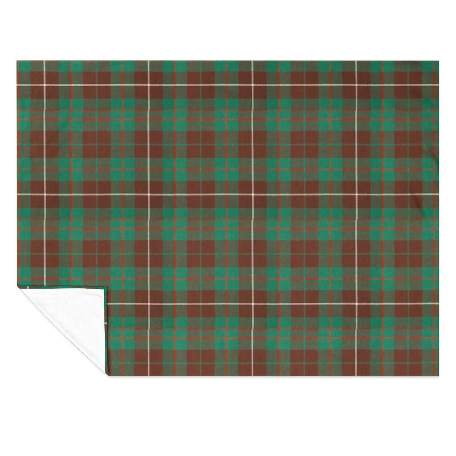 

Mackinnon tartan GREEN MASK Throw Blanket Summer Beddings Stuffeds Beach Blankets