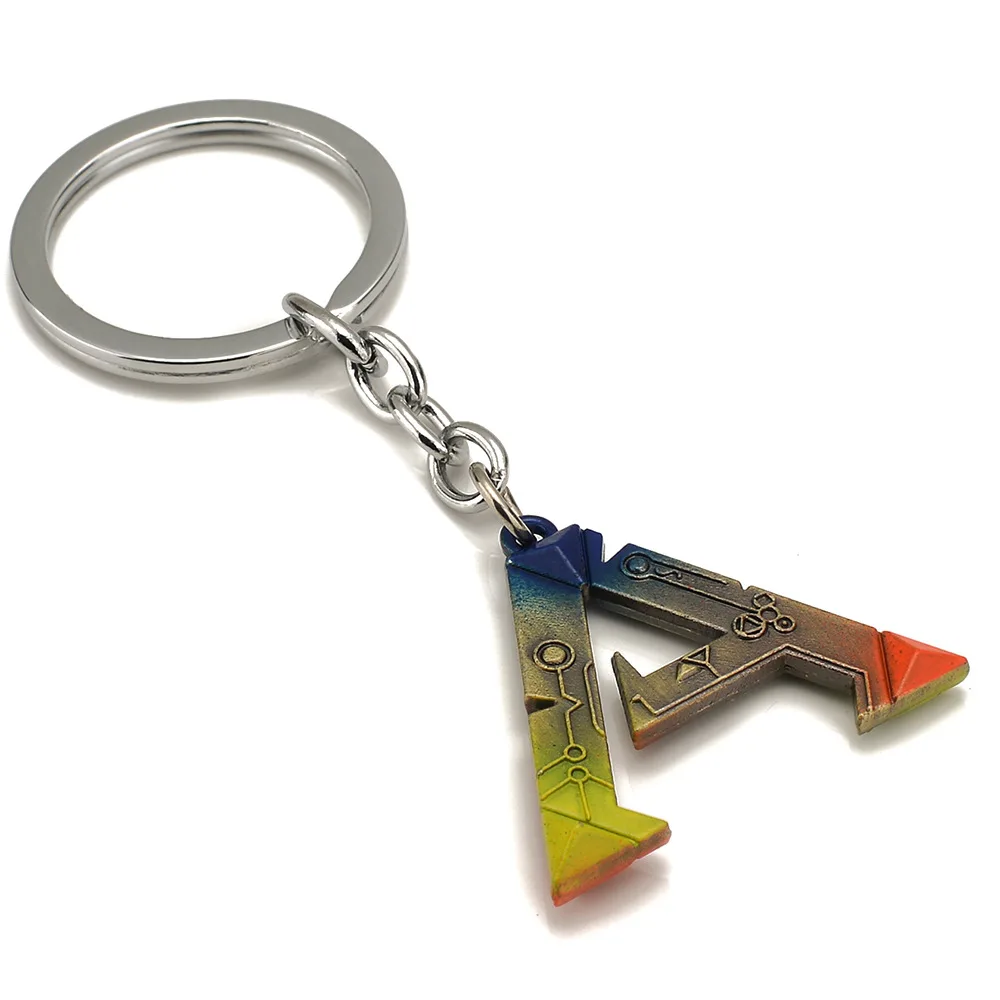 Fashion Game ARK Survival Evolved keychain colorful A letter logo Keyring For Men Women llavero Car Bag KeyHolder Chaveiro Gifts