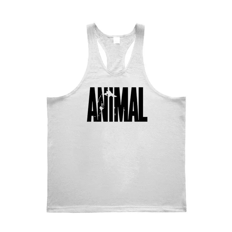 

ANIMAL Y Back Running Vest Men Bodybuilding Stringer Tank Top Gym Clothing Fitness Summer Sleeveless Shirt Cotton Racer Singlets