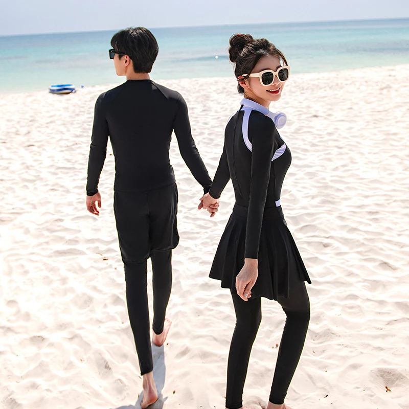 Wisuwore Korean 2023 New Diving Suit Split Length Swimsuit Sun Protection Quick Drying Couple\'s Jellyfish Suit Snorkeling Suit