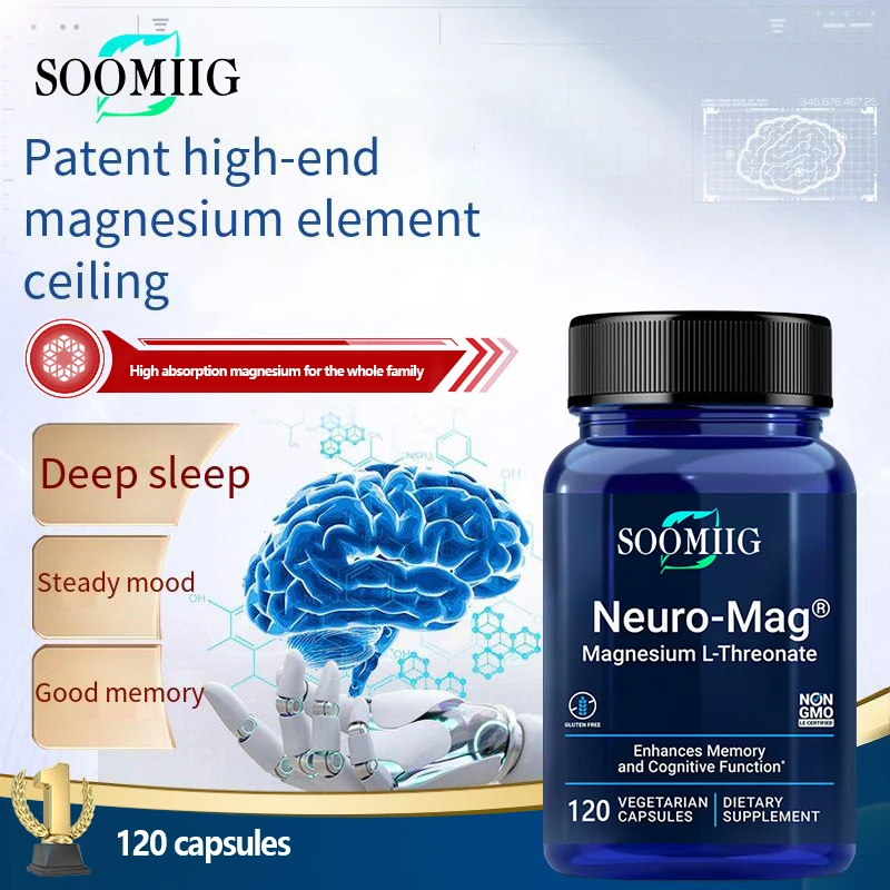 Magnesium L-Threonate - Ultra Absorbable Magnesium, Vegetarian Capsules, Helps Enhance Memory, Focus, and Overall Cognition