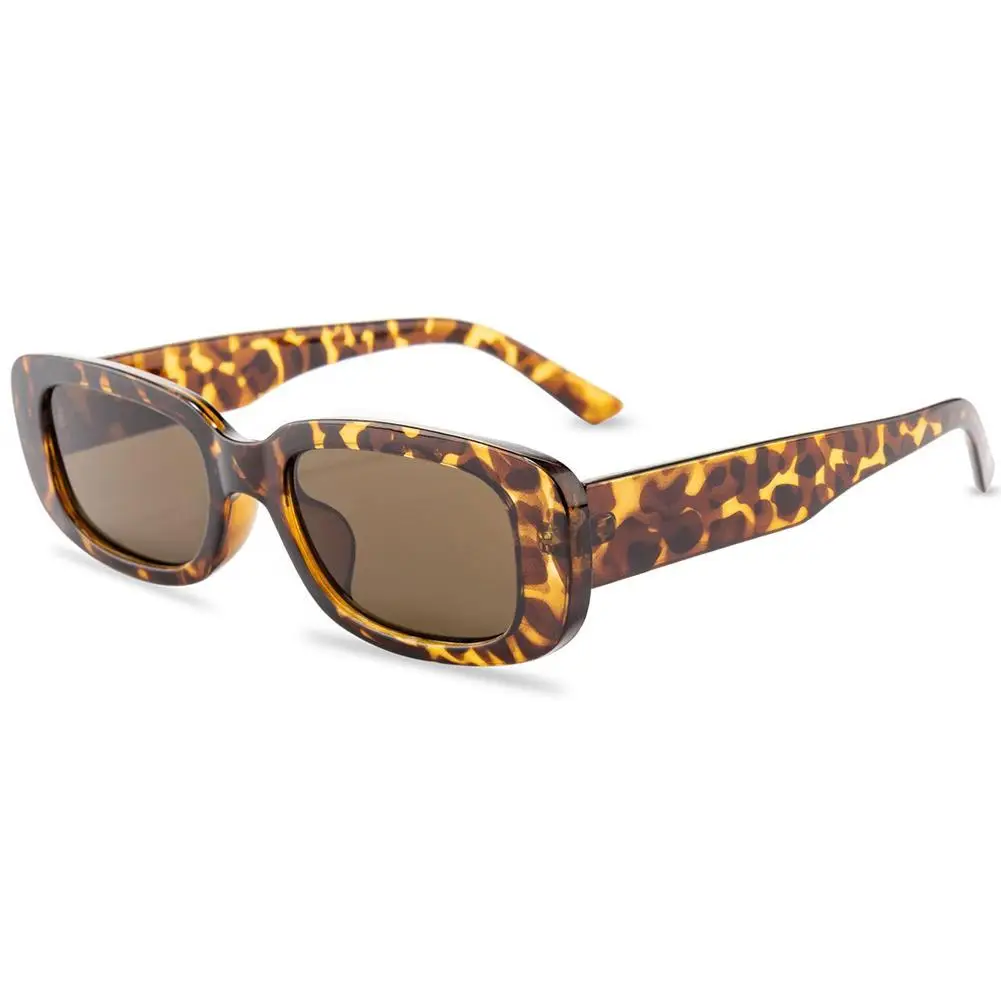 Fashion Personality Retro Small Square Frame Sunglasses Women Summer Vintage Punk Leopard Black Sun Shade Glasses Eyewear