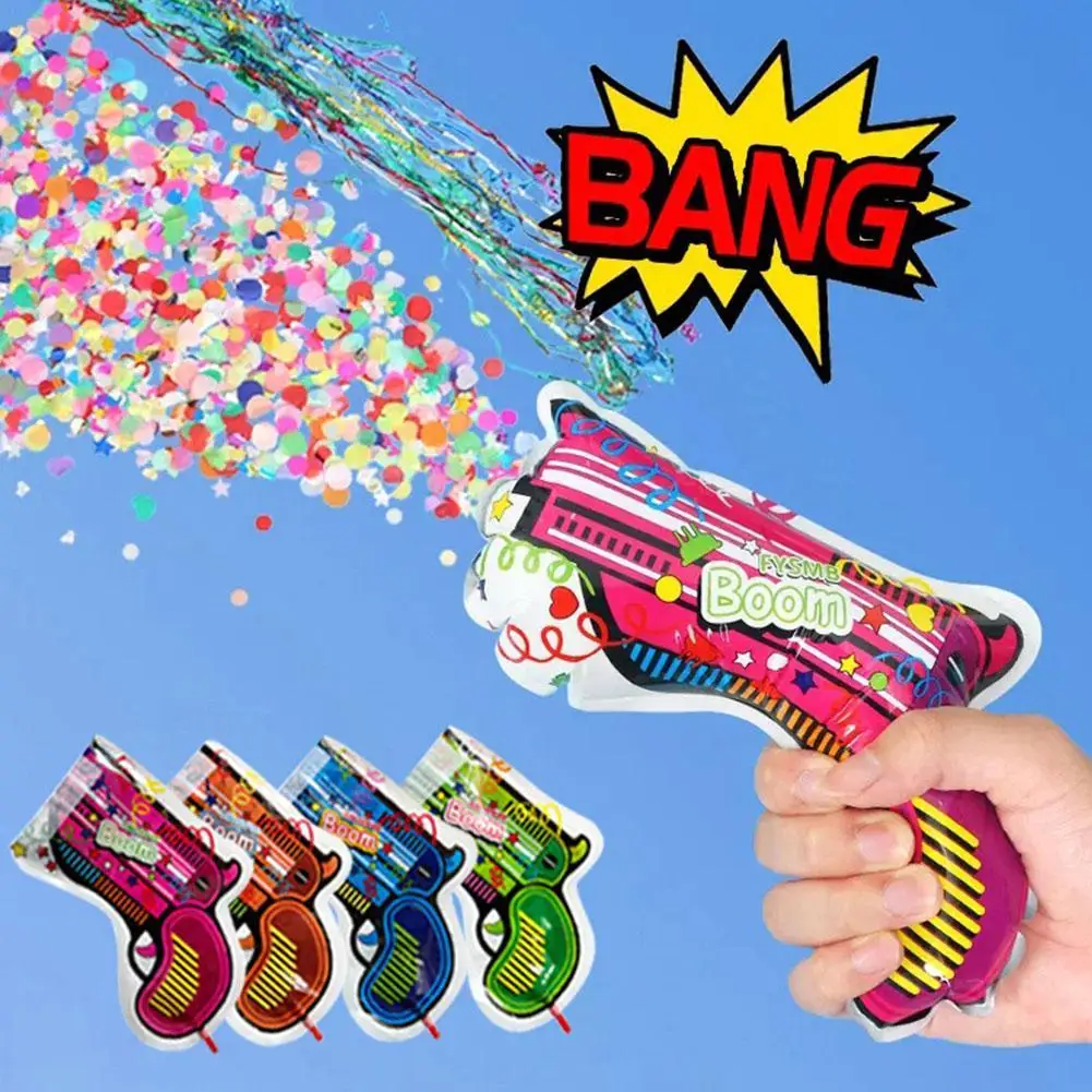 10pcs Wedding Confetti Inflatable Pistol Handheld Confetti Gun Firework Cannon For Wedding Birthday Atmosphere Confetti Launcher