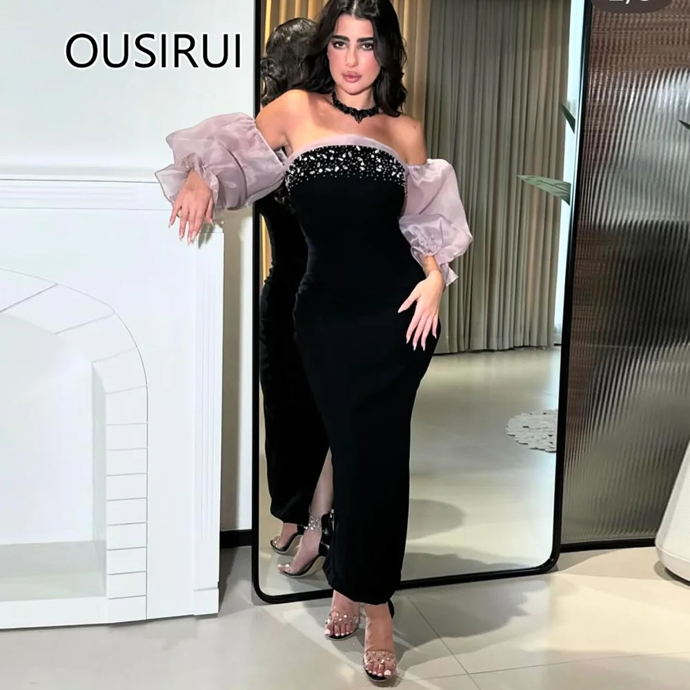 

Арабское вечернее платье-футляр из атласа с вышивкой бисером, с воротником-лодочкой, без спинки, на шнуровке, с длинными рукавами, на заказ