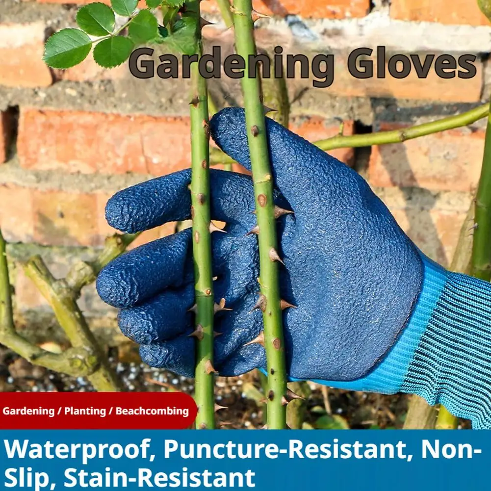 1Pair Anti-Stab Anti-Puncture Waterproof Gardening Gloves Specially Designed For Flower Arrangers Gardeners And Garden Workers