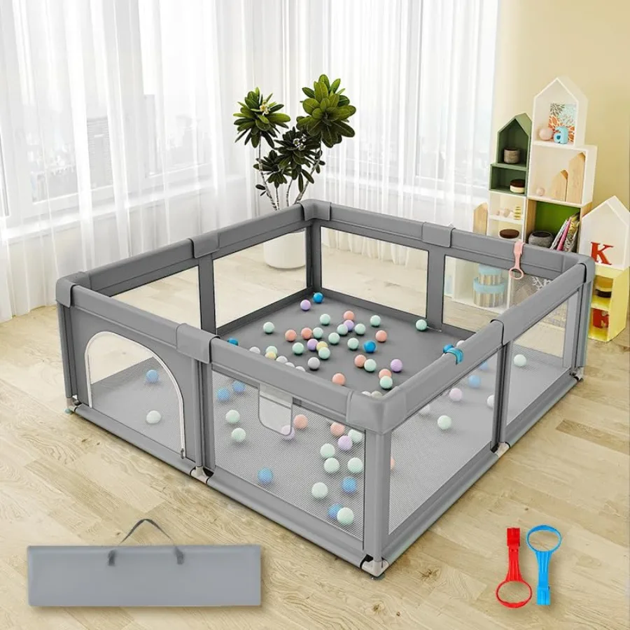 

Large Baby Playpen59" x 71" Baby Playard for Babies and Toddlers babyFence Play Pens for Indoor and Outdoor Sturdy Safety Play