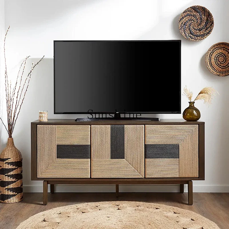 Nordic wabi sabi antique style storage cabinet B & B home showcase