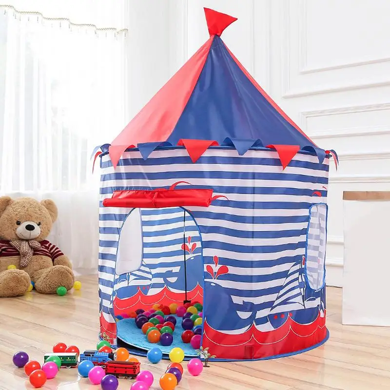 105x135cm Kids Play Tent For Indoor Outdoor Boy Girl Princess Castle Kids Ball Pool Tent Baby Play Tents House For Kids Gift