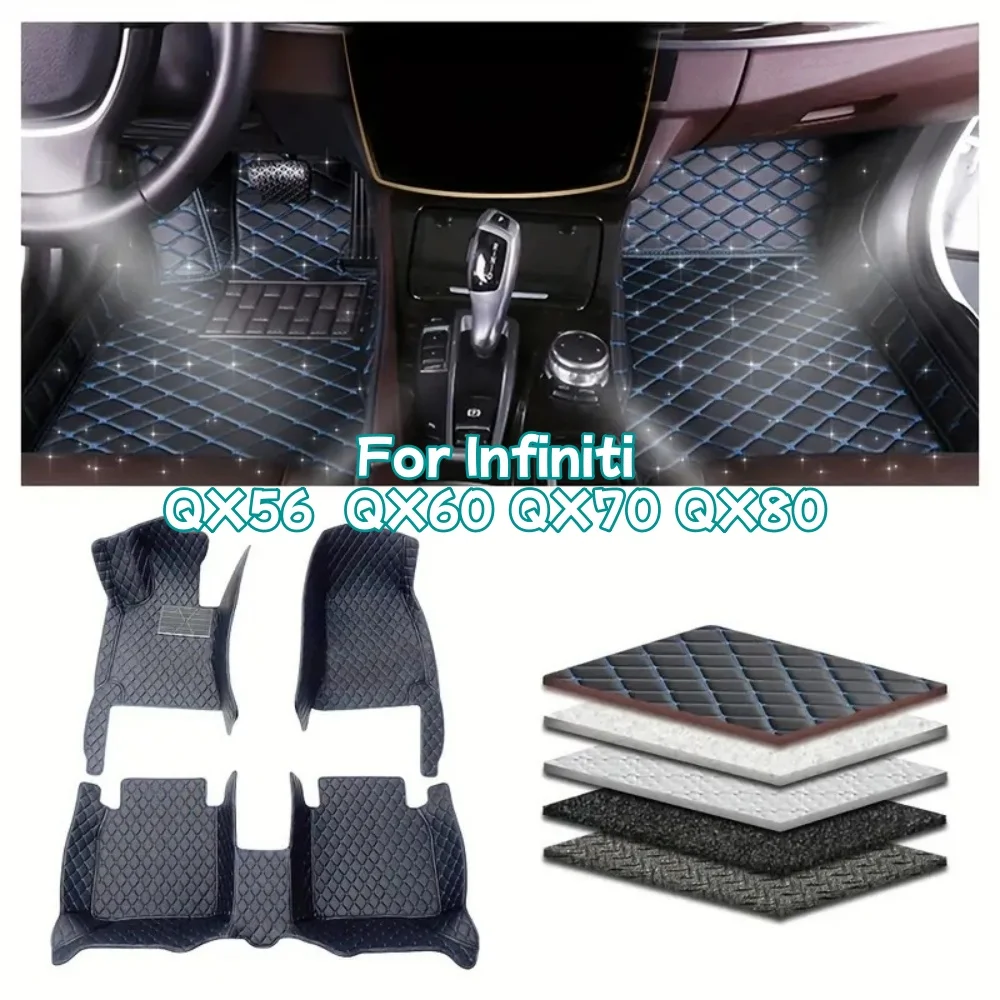 

Custom Car Floor Mat for Infiniti QX56 2011-2017 QX60 QX70 QX80 2013-2017 Car Interior Details Accessories Non-slip Auto Carpet