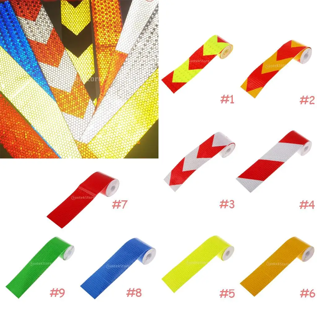 High Visibility Reflective Night Warning Conspicuity Arrow Tape Sticker Decal 3M