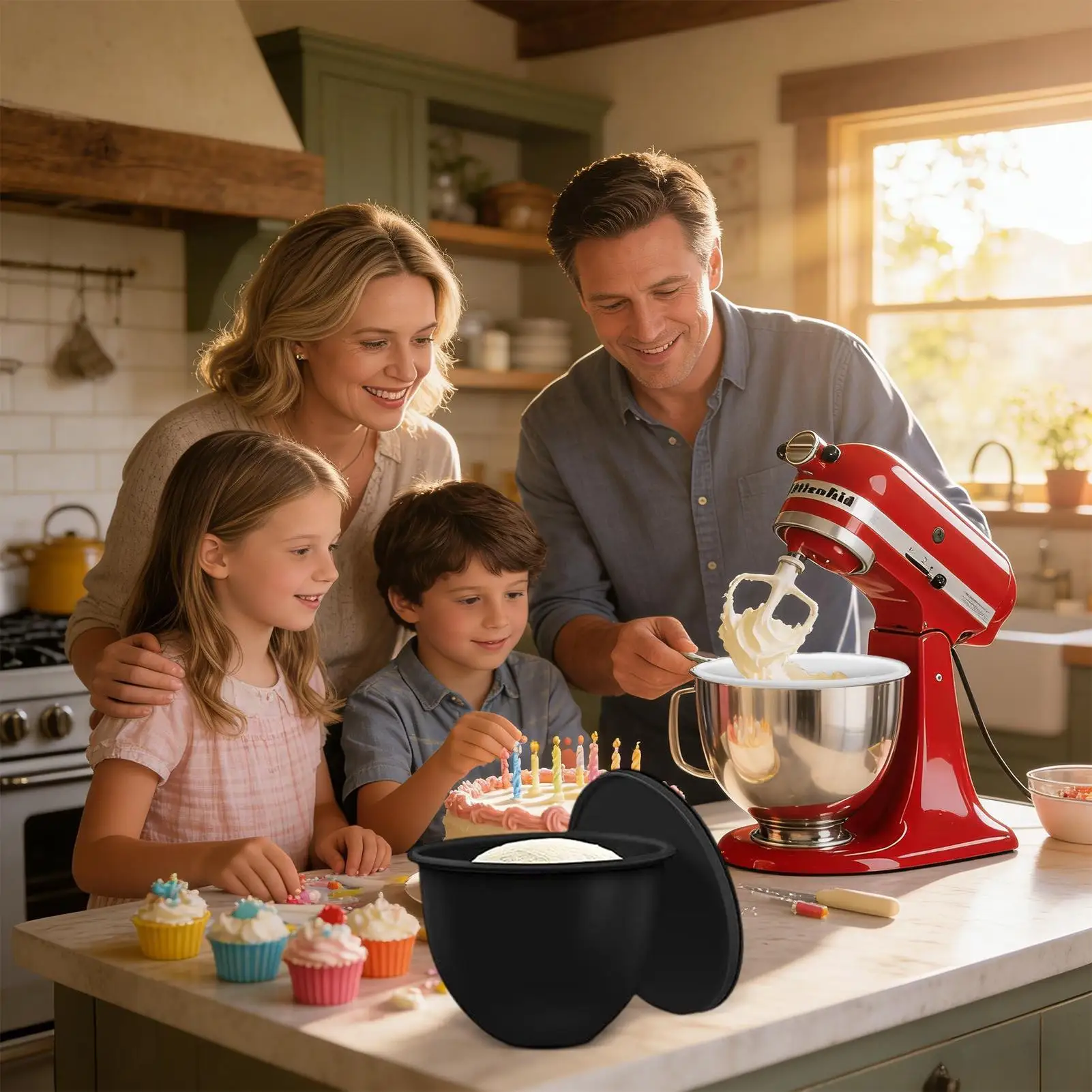 

Силиконовые вкладыши для мисок 5 кварт, многоразовые вставки для подносов, 3 штуки, силиконовые вкладыши для смешивания, для кормления, выпечки, приготовления пищи, микроволновой печи