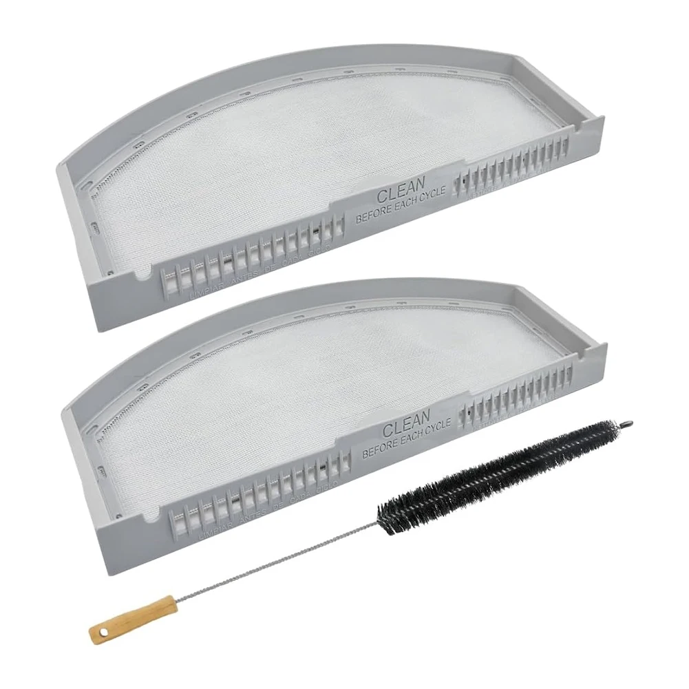 ABXHH 2 パック WE03X23881 ステンレススチールドライヤー糸くずフィルター交換用 GE/ホットポイント GTD42EASJ2WW ドライヤー糸くずスクリーントラップ