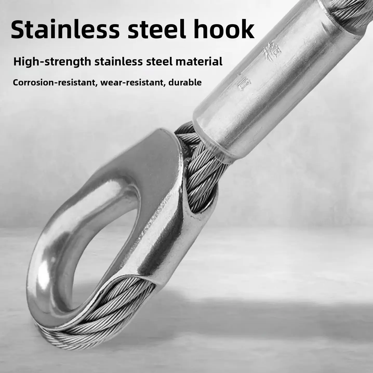 Steel Wire Rope Dog Bone Anchor Point for High Altitude Work Safety Rope, Outdoor Climbing Camping Travel Gear