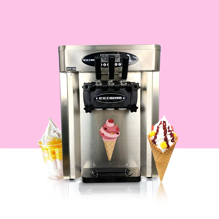 New Soft Ice Cream Machine Factory Cheap Price 2+1 Mixed Flavors     Commercial  Serve   