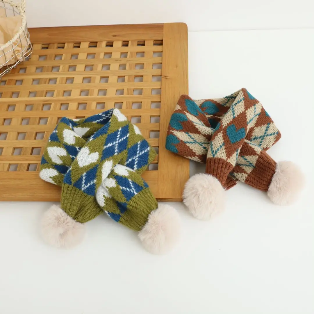 أطفال شتاء دافئ وشاح الكرتون الحيوان نمط لينة الجلد ودية الرقبة أدفأ دافئ وشاح من الصوف للأطفال ملابس داخلية وخارجية