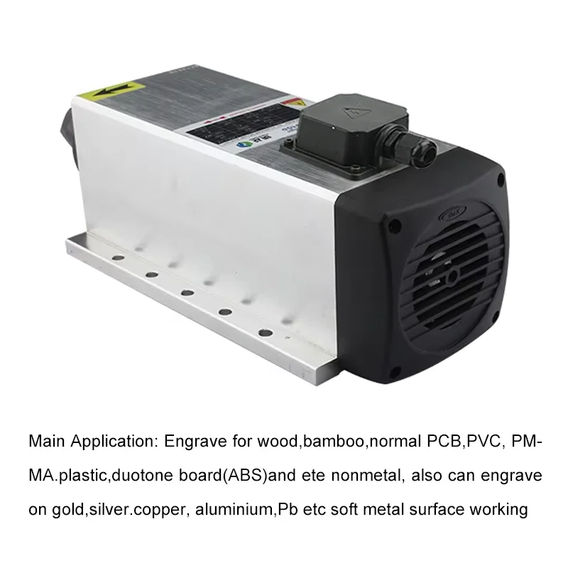 3.5KW Air-Cooled Spindle Motor 380v ER20 Collet 300Hz Flange Mount Motor Extended 4 Bearing CNC Milling Machine Wood Carving