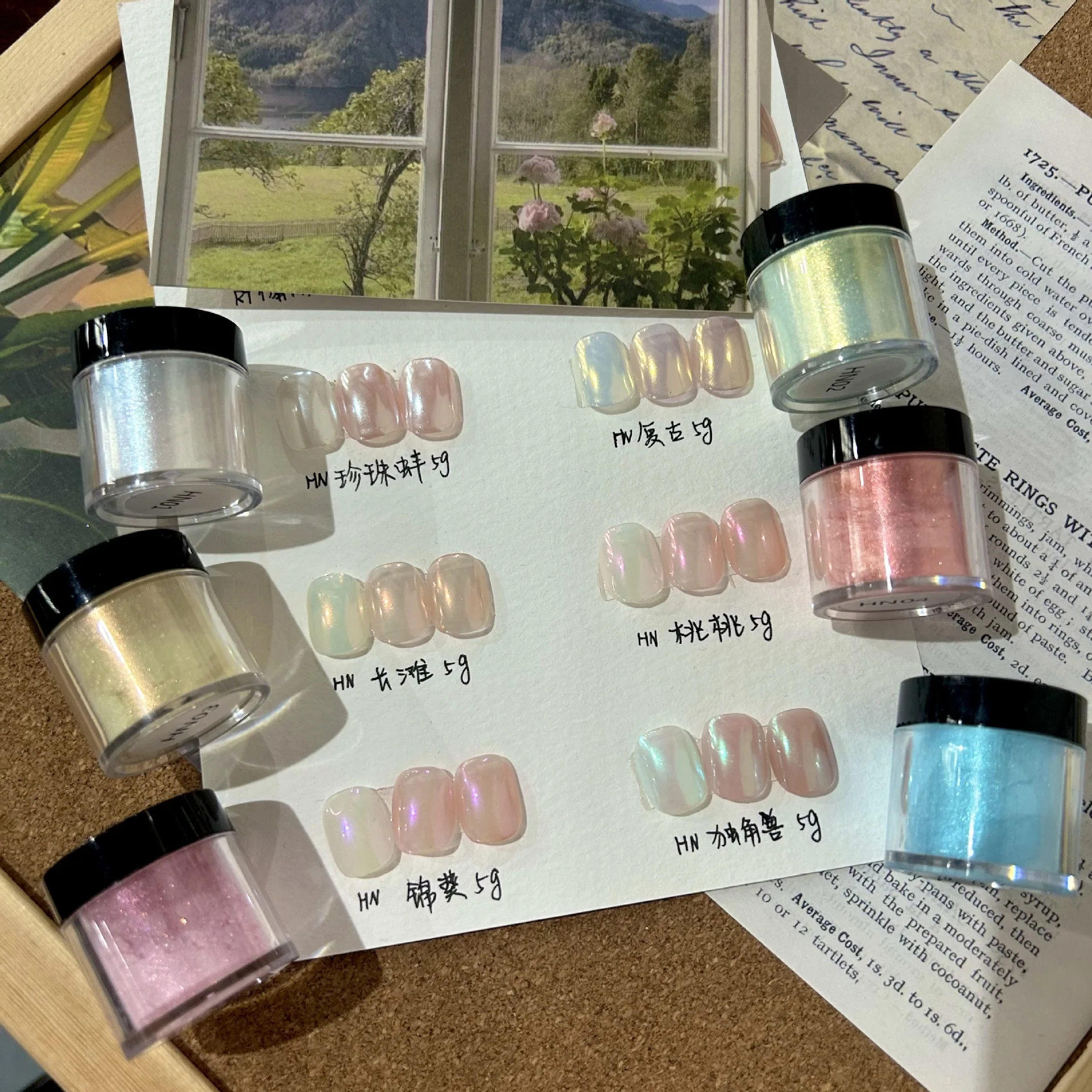 5g/Bottle Aurora Neon Nail Art Glitter Powder Ultra-Fine Sparkly Ice Muscle Chrome Pigment Manicure Decorations Rubbing Dust *&