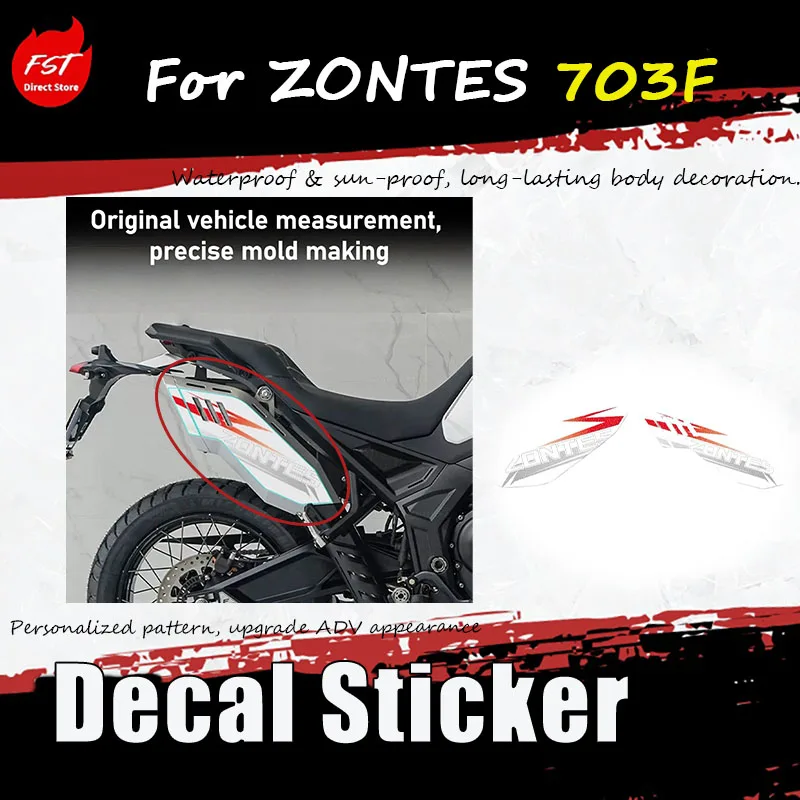 

For ZONTES 703F special modification accessory - oil tank sandblasted anti-slip stickers with personalized patterns
