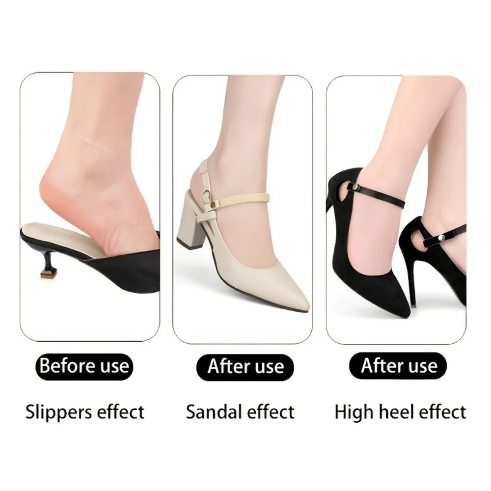 Invisible Heel Band for Women Anti Slip No Drop Heel Straps Adjustable Transparent Shoe Lace Comfort Secure High Heels Accessory