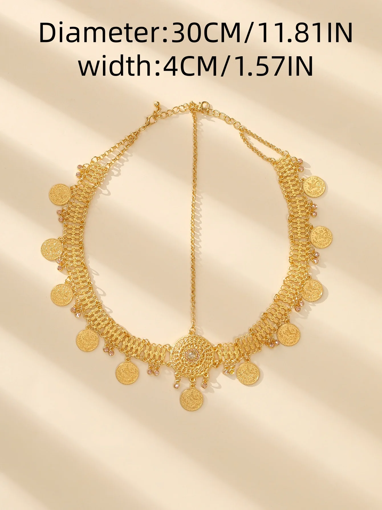 البوهيمي الذهب هندسية طباعة عملة الترتر شرابة السيدات عقال الموضة مناسبة لحفلات الزفاف في الهواء الطلق هدايا للأصدقاء #2