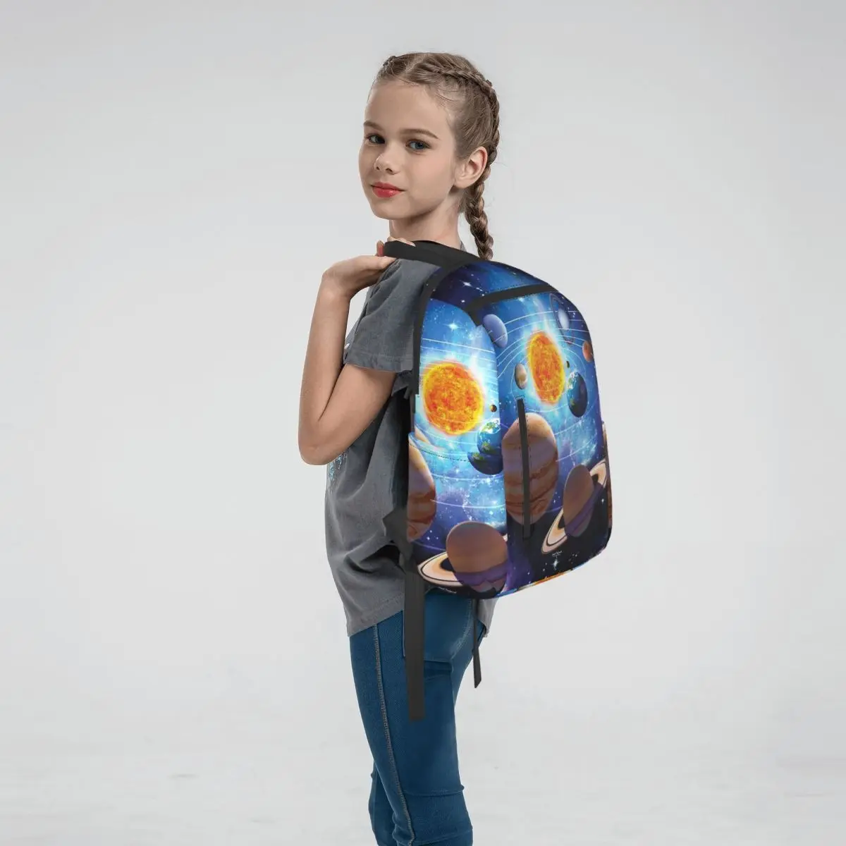 Solar System Space Planets Universe Backpack Daypack Boys Girls BookBag School Bag Shoulder Bags for Men Women