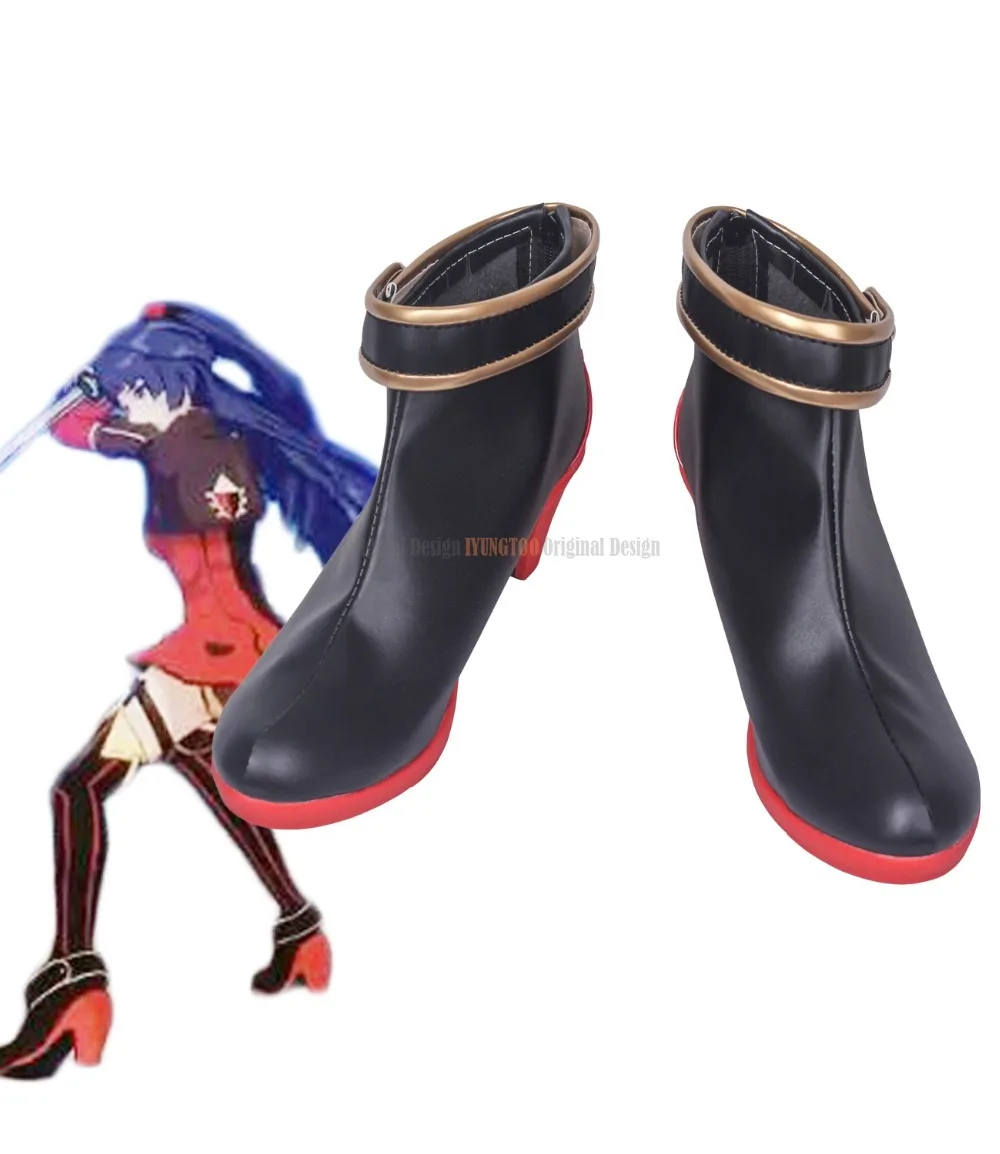 Raiden Mei Shoes Cosplay Honkai Impact 3 Raiden Mei Cosplay Boots High Heel Shoes Custom Made Any Size