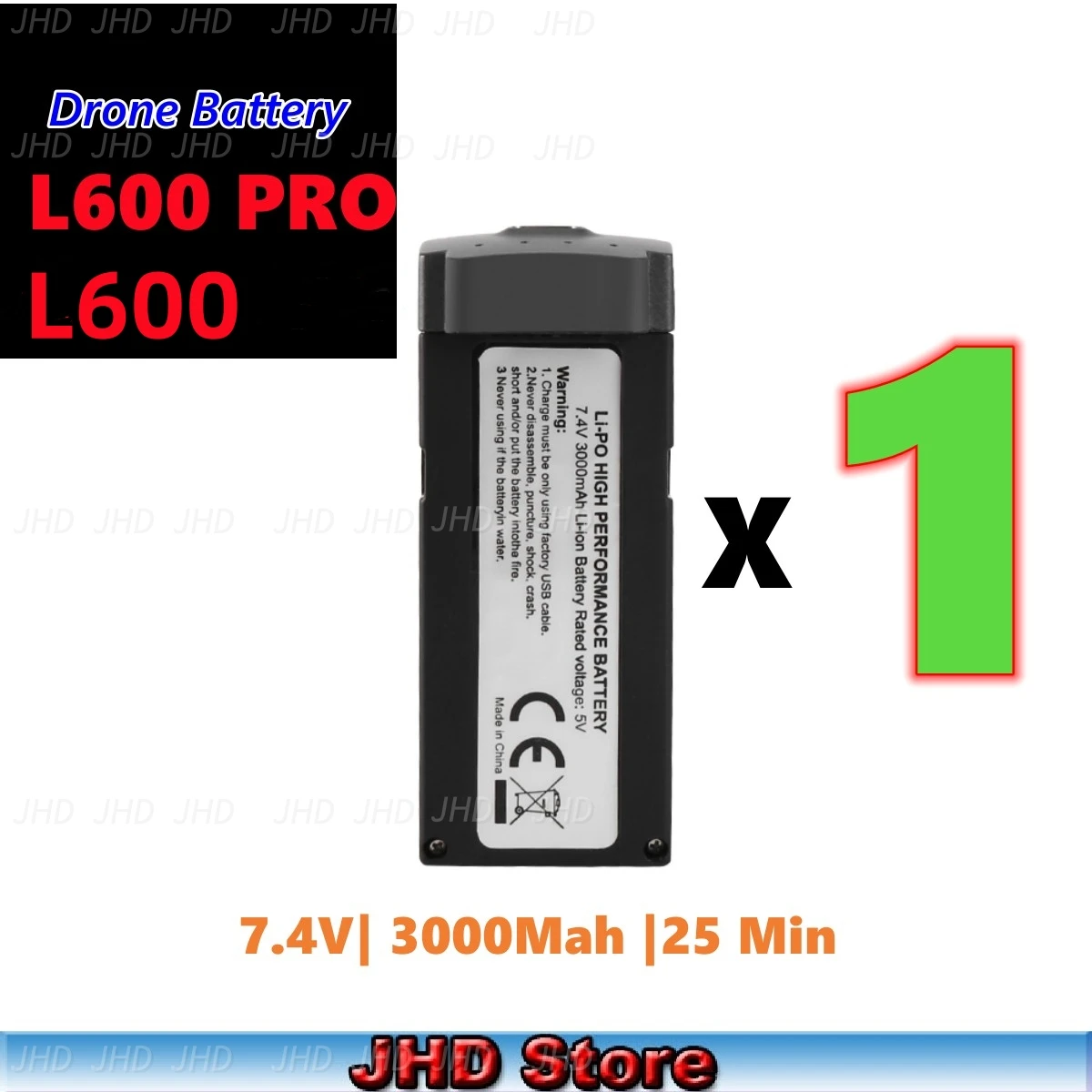 JHD L600 PRO Bateria LYZRC Oryginalna bateria L600 PRO 7.4V 3000mAh 30min Bateria Fly do L600PRO Bateria do drona Hurtownia