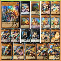 Anime Yu-Gi-Oh DIY ACG magik dziewczyna refrakcyjny laserowy blat walka gra zabawki dla chłopców karty kolekcjonerskie prezent urodzinowy